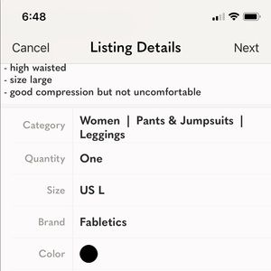 FABLETICS BLACK LEGGINGS